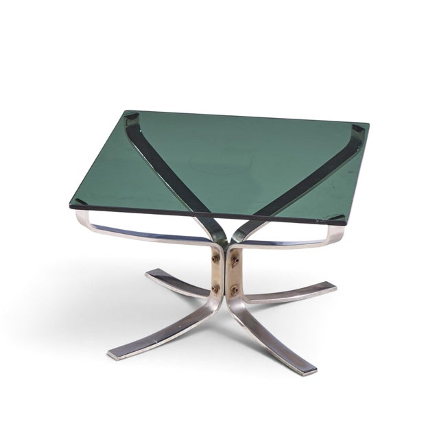 Sigurd Ressell for Vatne Møbler Mid Century Chrome Falcon Side End Table For Sale - Image 9 of 9