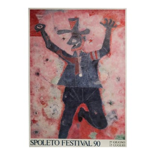 1990 Italian Festival Poster - Spoleto Festival 90 - Rufino Tamayo For Sale