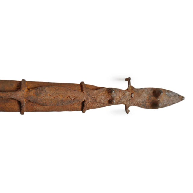 Mid 20th Century Vintage Old Dogon Iron Lizard Figure For Sale - Image 5 of 9