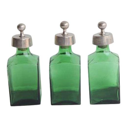 MidCentury Italian Glass Decanters Set of 3 Chairish