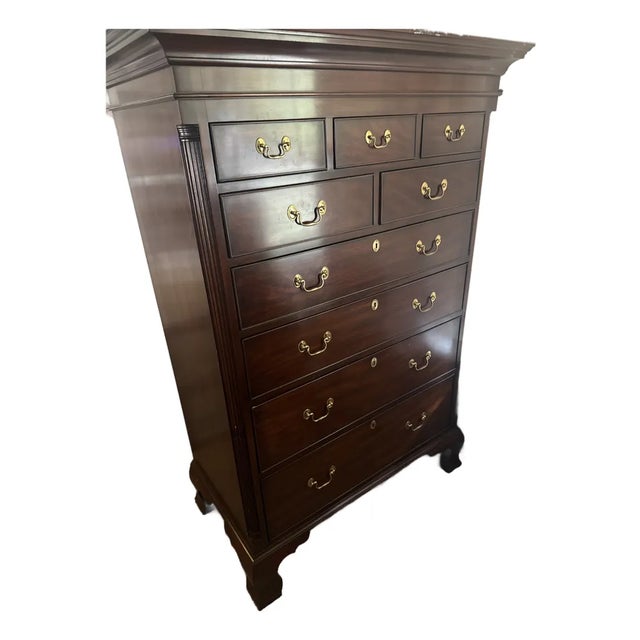 Henkel Harris Mahogany 175/29 High Chest For Sale