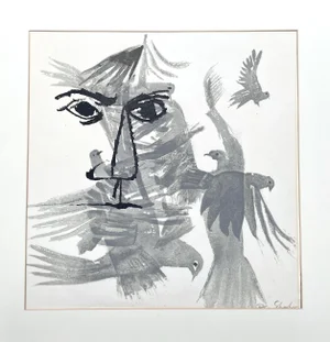 1968 Ben Shahn “Birds Over the City” Original Lithograph