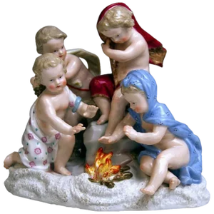 Model 2495 Cherubs Figurines by Johan J. Kaouller for Meissen