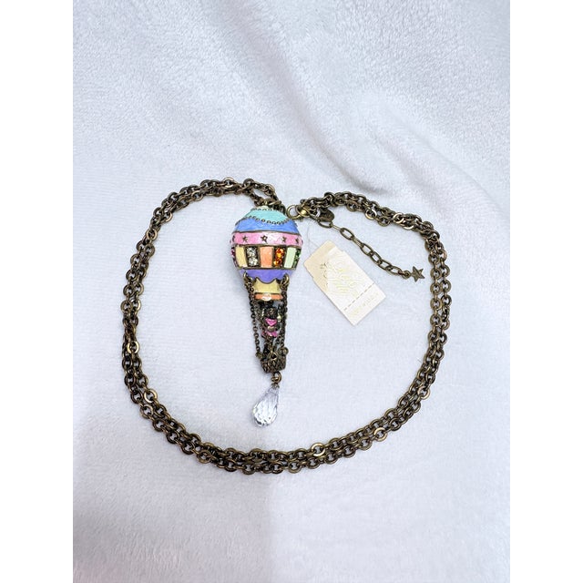 Vintage Kirk’s Folly Guardian Angel Hot Air Balloon Necklace • Mint With Tag For Sale In Salt Lake City - Image 6 of 14