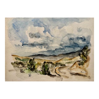 Henry Emil Salloch Original Watercolor on Paper Cerrillos, New Mexico. 1955. For Sale