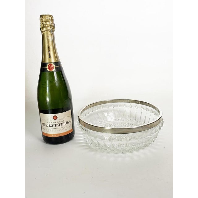 Glass Vide-Poche with Irom Rim, France, 1980s For Sale - Image 4 of 12
