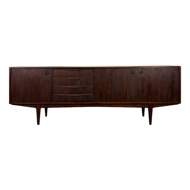 Scandinavian Sideboard in Wood with 2 Doors and 4 Drawers, 1960s For Sale