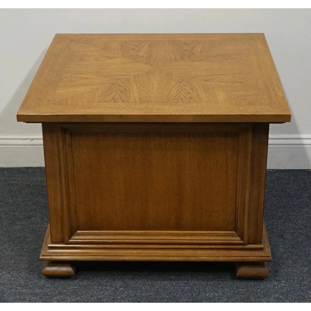 Wood Thomasville Furniture Monterey Collection Spanish Mediterranean 28" Square Accent Storage End Table For Sale - Image 7 of 9