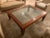 Contemporary Karl Springer Style Contemporary Square Rosewood and Glass Coffee Table With Silver Leaf Trim For Sale - Image 3 of 4