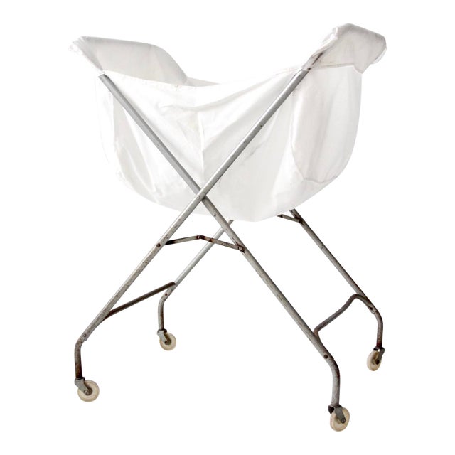 Vintage Folding Laundry Cart Chairish