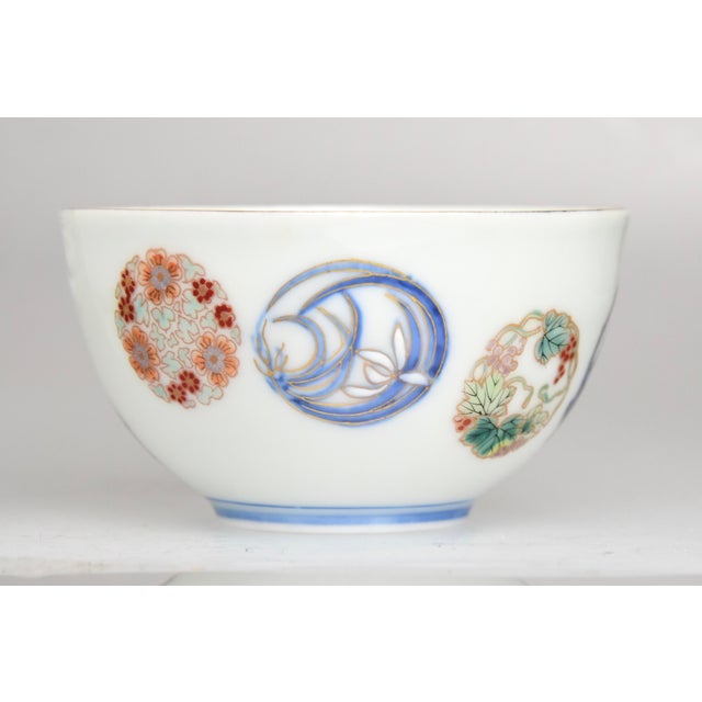 Blue Vintage Japanese Fukagawa Cups & Saucers, Service for 10- 20 Pieces Total For Sale - Image 8 of 10