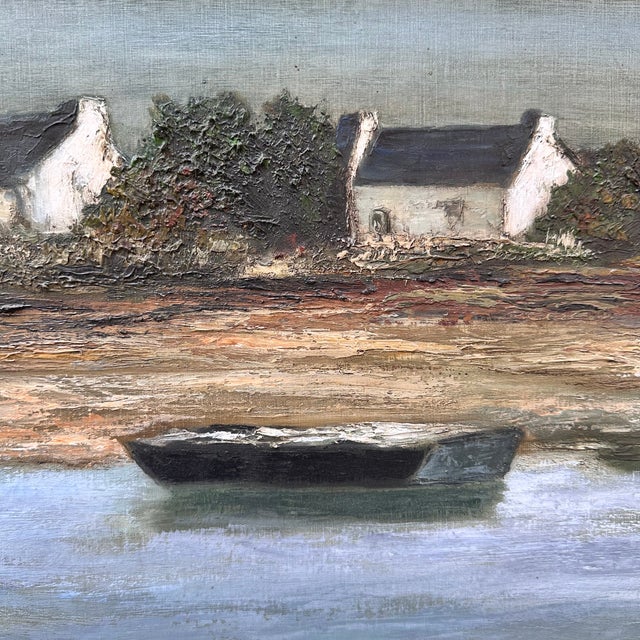 Ronald, Cabins of French Brittany, 20th Century, Oil Painting on Canvas, Framed For Sale - Image 13 of 18