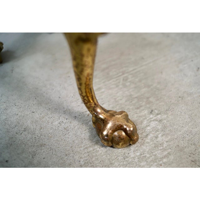 1930’s Solid Brass & Iron Andirons by Bennett - A Pair For Sale - Image 10 of 12