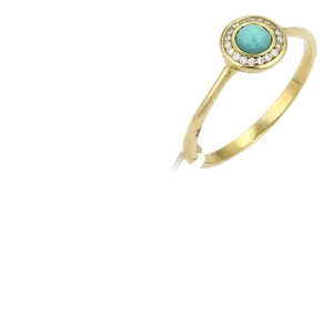 Ippolita Lollipop Turquoise & Diamond 18k Yellow Gold Mini Ring