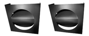 1960s Mid-Century Dutch RAAK Signal Black Wall Lights Sconces - a Pair