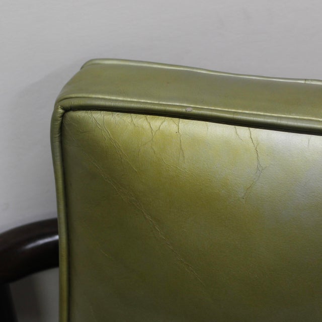 1960s Set of 4 Widdicomb Leather and Ebonized Walnut Club Chairs For Sale - Image 10 of 14