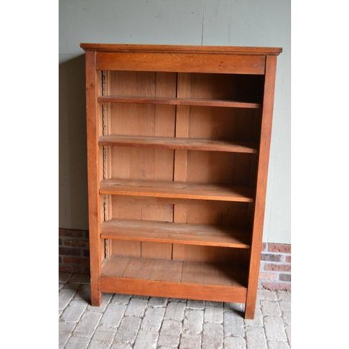 Antique Open Oak Bookcase, 1800s For Sale - Image 9 of 10