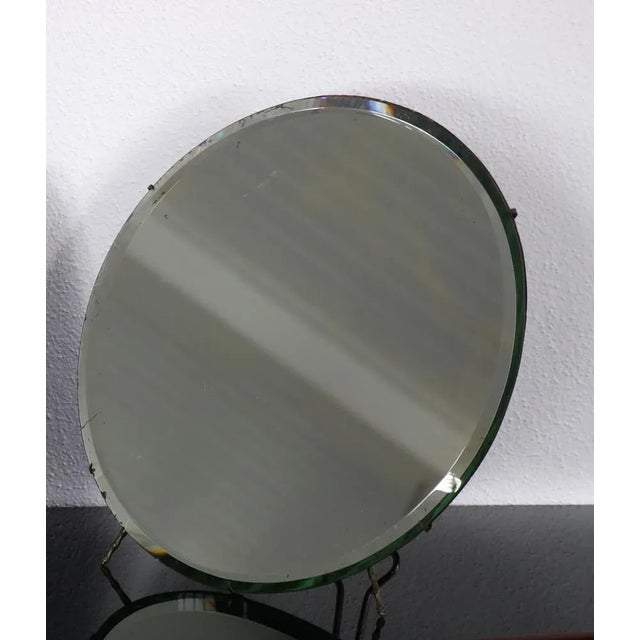 Round Table Mirror by Luigi Fontana & C, talian ,1950s For Sale - Image 9 of 9