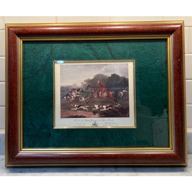 English Country Home Bald Equestrian Riders! Pair of Vintage R. B. Davis Framed Fox Hunt Prints – Gold‑Edged Mats - Ralph Lauren Style, Traditional & English Country For Sale - Image 4 of 12