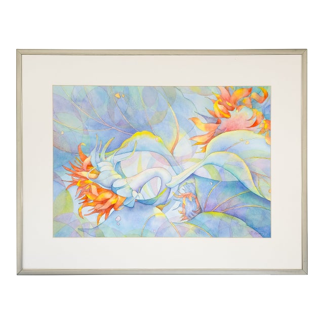 Danish Pastel Sunflowers - Tomoko Parry, C. 1990s For Sale