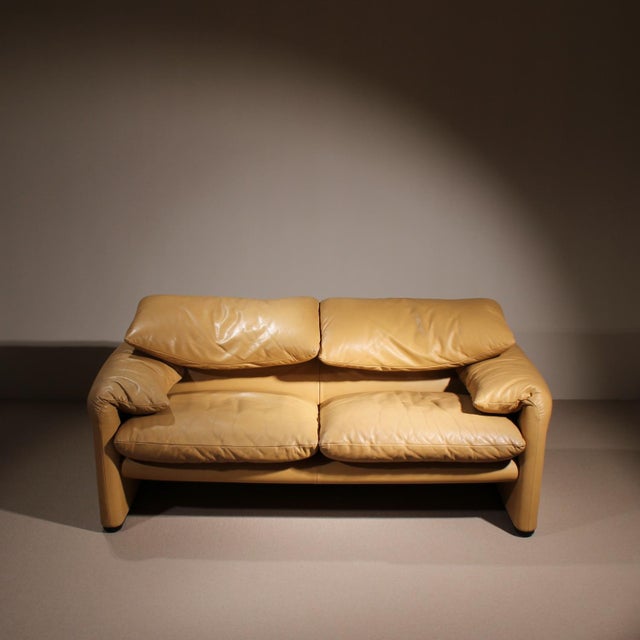 Leather Sofa Maralunga by Vico Magistretti for Cassina, Italy, 1973 For Sale - Image 3 of 18