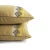 2020s Yellow and Tan Mini Herringbone Embellished With Gray and Gold Fretwork Trim Pillow Cover with Kelly Wearstler Trim For Sale - Image 5 of 7