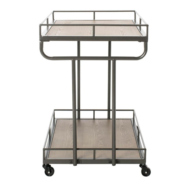 Industrial-chic decor is now being served compliments of this 2 Tier angular Bar Cart. This open-framed design and cool...