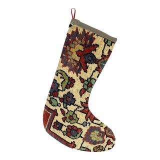 Turkish Kilim Rug Christmas Stocking For Sale