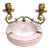 Vintage Pate Sur Pate Italian Pink Porcelain Gilt Bronze Ashtray Candle Holder For Sale
