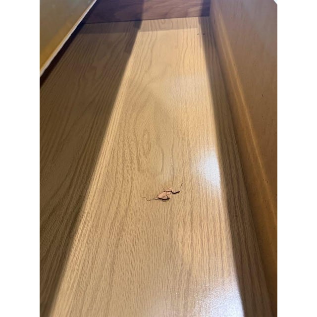 1980s Lane Tallboy Dresser – Postmodern 5-Drawer Chest - Cream Laminate For Sale - Image 9 of 11