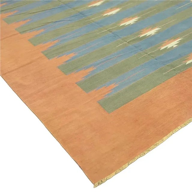 Rug & Kilim Vintage Dhurrie Polychromatic Geometric Rug From Rug & Kilim For Sale - Image 4 of 6