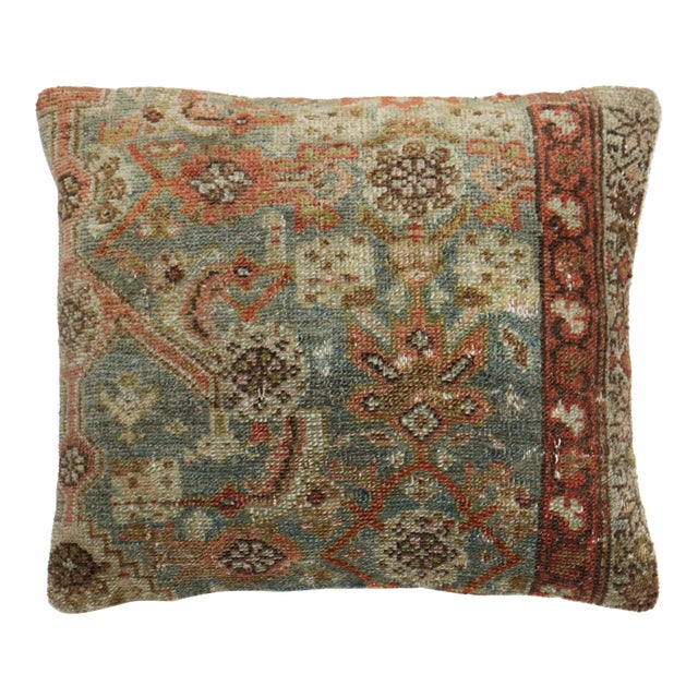 3 Blue Persian Antique Rug Pillows Rug For Sale