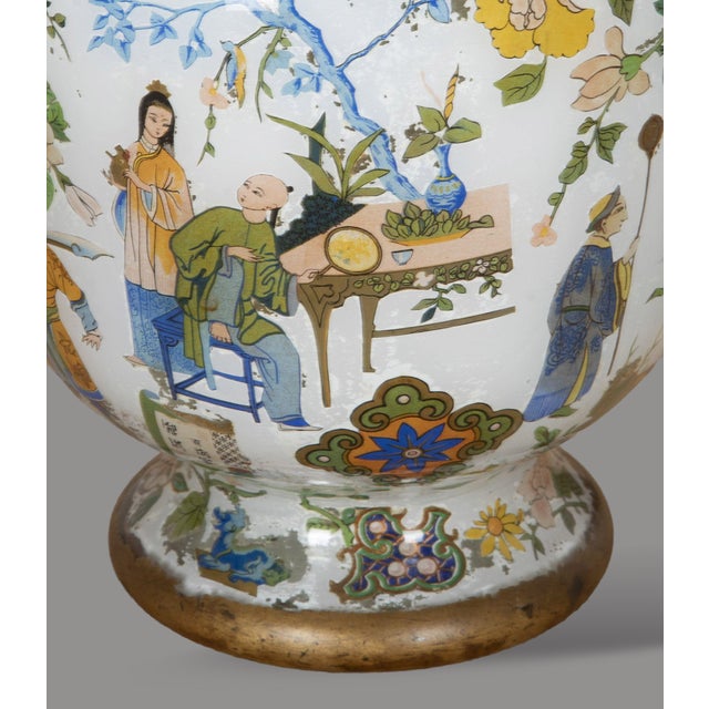 Antique English Decalcomania Vases, 1840, Set of 2 For Sale - Image 13 of 16