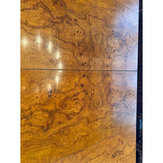 Mid 20th Century Monumental Henredon-Attributed Burl Wood Extension Dining Table For Sale - Image 9 of 9