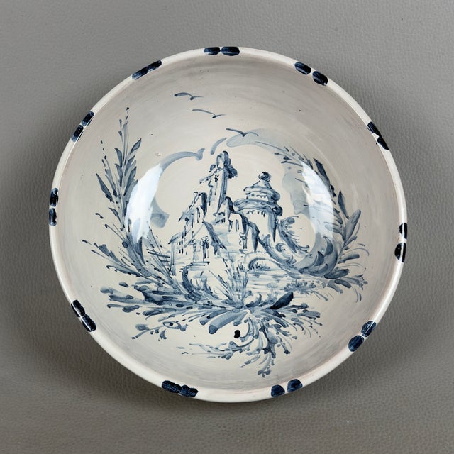 Albisola Mante Majolica Bowl and Cup Set, 1950s, Set of 7 For Sale - Image 4 of 14
