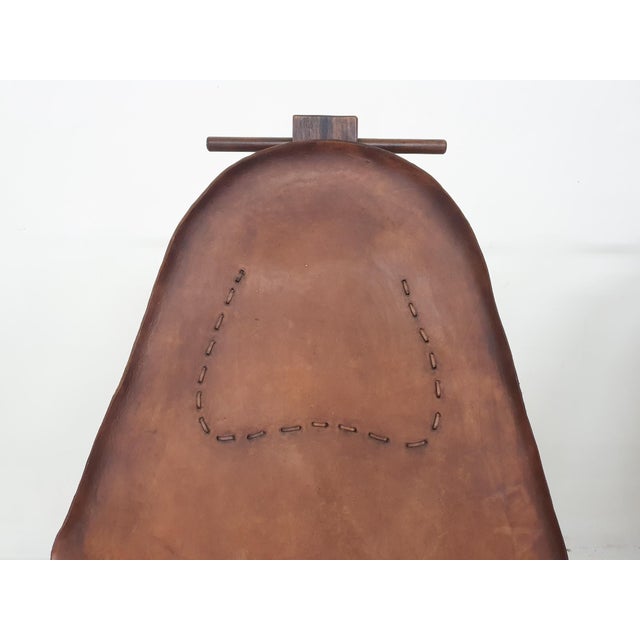 Vintage Saddle Leather Lounge Chairs, Brazil, 1960s, Set of 2 For Sale - Image 11 of 18