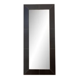 1990s Tall Thai Embossed Leather Mirror