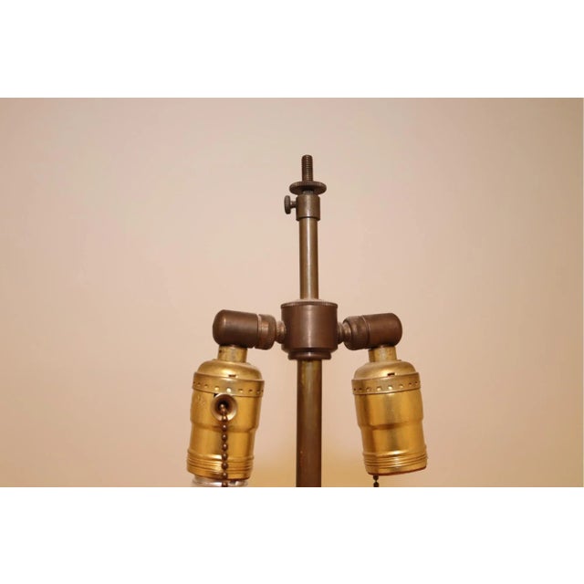 Up for sale is a Vintage Pair Of Black And Gold Table Lamps With Shades. Excellent condition. 37 3/4" tall.