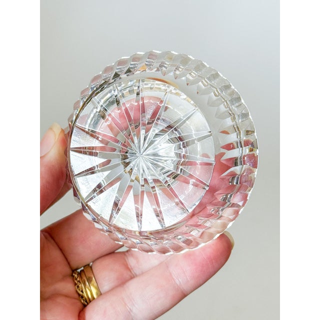 Mid 20th Century Vintage Waterford Ireland Crystal Ring Holder Jewelry Tray For Sale - Image 5 of 9