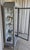 1930s Vitrine Cabinet, French Bluish Display Cabinet/ Case, Cracked / Peeling Finish For Sale - Image 9 of 18