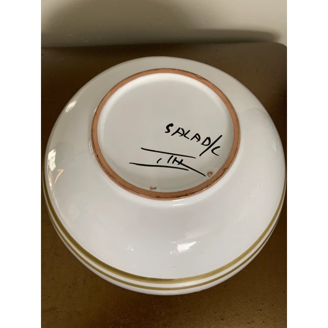 Hand Painted Assorted Fruit Design Studio Bowl - Signed For Sale - Image 4 of 6