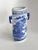 Vintage Blue & White Chinoiserie Landscape Amphora Vase With Double Handles, Mid-Century For Sale - Image 9 of 11
