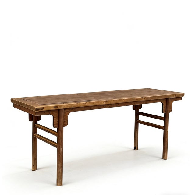 Chinese 88" Long Elm Console Table For Sale - Image 3 of 3