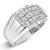 Contemporary .925 Sterling Silver 1/4 Cttw Diamond Three Row Channel Band Ring (I-J Color, I3 Clarity) - Size 9 For Sale - Image 3 of 7