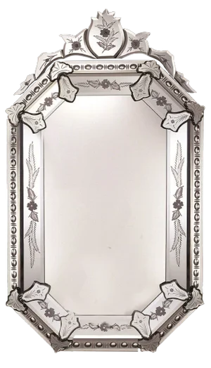 Venetian Mirror Murano Glass "Brighella" by Fratelli Tosi