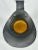 Metal Antique Diamond Point Amber Glass Ewer Style Pitcher Pewter Lid & Handle-Rare! For Sale - Image 7 of 8