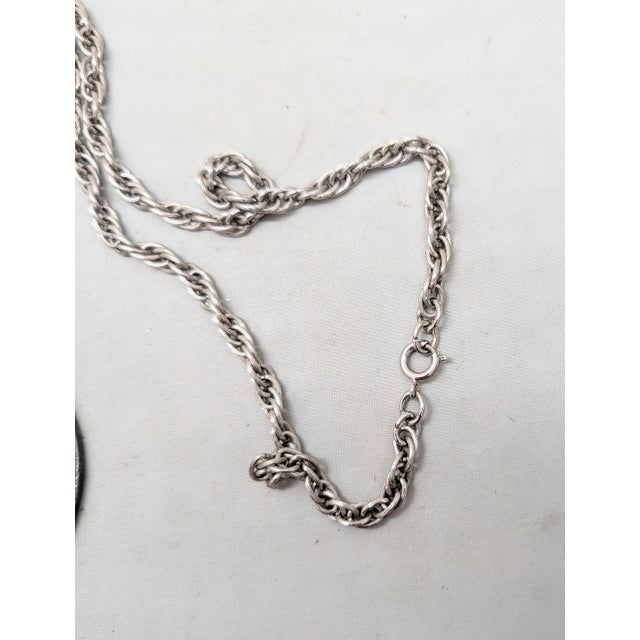 Vintage 1970s Signed Napier Silvertone Round Horoscope Pendant Necklace For Sale - Image 15 of 18