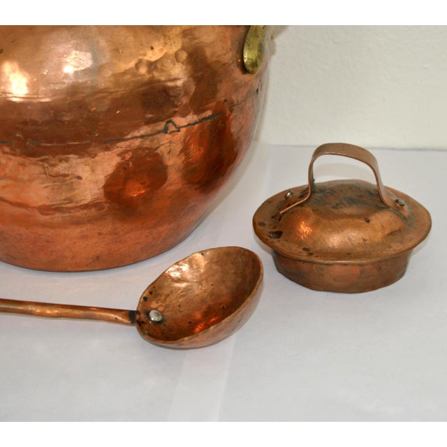 Ancient Egyptian Copper Pot With Cover and Ladle Chairish