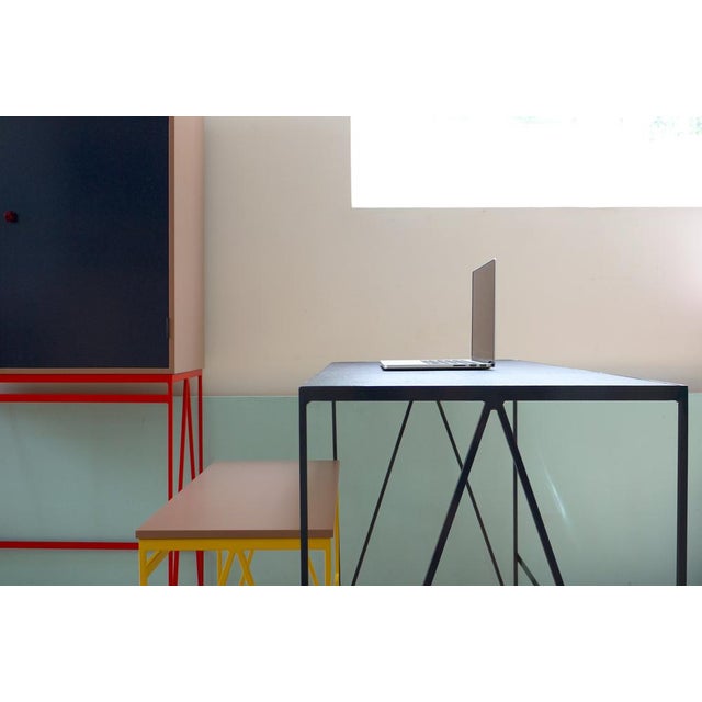 Not Yet Made - Made To Order Natural Linoleum Top Desk by &New For Sale - Image 5 of 9