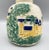 1990's Signed Studio Pottery Off-White Vase With Church and Trees For Sale - Image 9 of 12